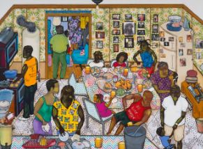 People in Kitchen by Carmen Cartiness Johnson